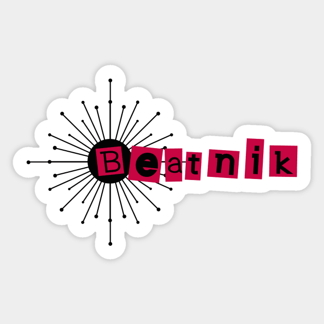 Beatnik III Sticker by Natalie Bollinger